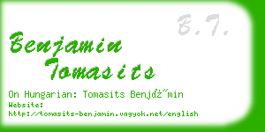 benjamin tomasits business card